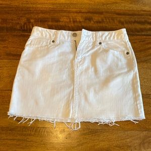 Girls Old Navy White Denim Mini Skirt